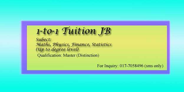 IGCSE Additional Mathematics Home Tuition Johor Bahru