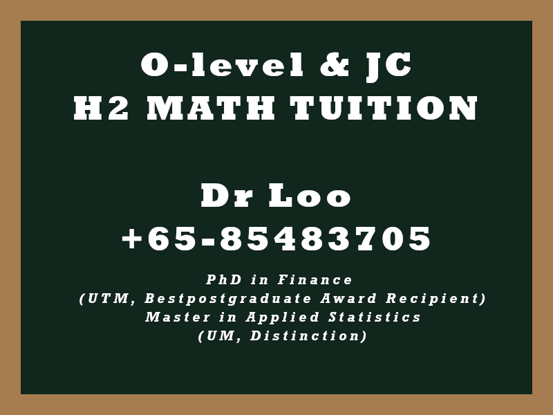 JC H2 Math Tuition in Singapore