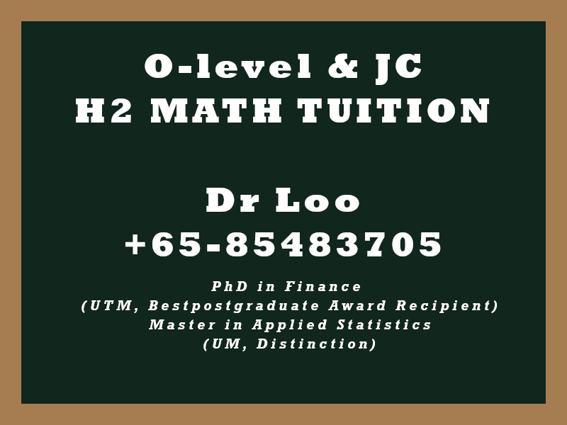 Online JC A-level Maths Tuition Singapore